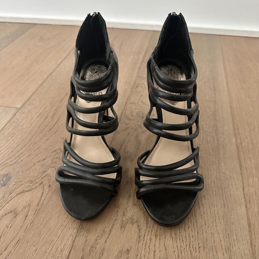 Vince Camuto Black Strappy Heels